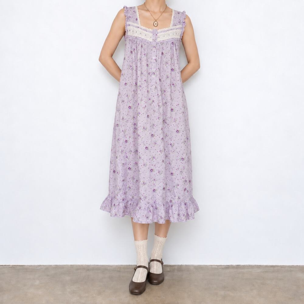 High Sierra Intimates Purple Floral Prairie Nightgown - Sleepwear, dress